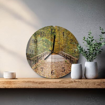 Reloj de pared redondo Puente del bosque