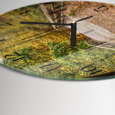 Reloj de pared redondo Puente del bosque