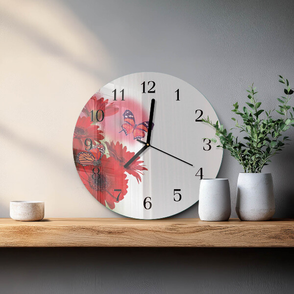 Reloj de pared redondo Gerbera
