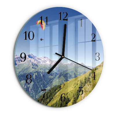 Reloj de pared redondo montañas