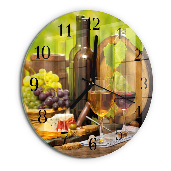 Reloj de pared redondo Uvas para vino