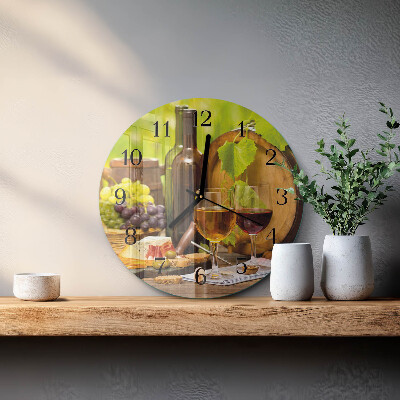 Reloj de pared redondo Uvas para vino