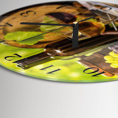 Reloj de pared redondo Uvas para vino