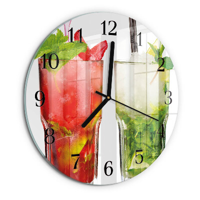 Reloj de pared redondo Cócteles