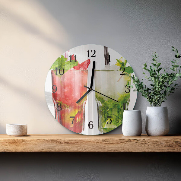 Reloj de pared redondo Cócteles