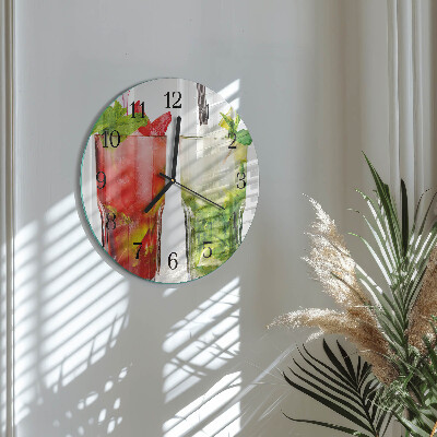 Reloj de pared redondo Cócteles