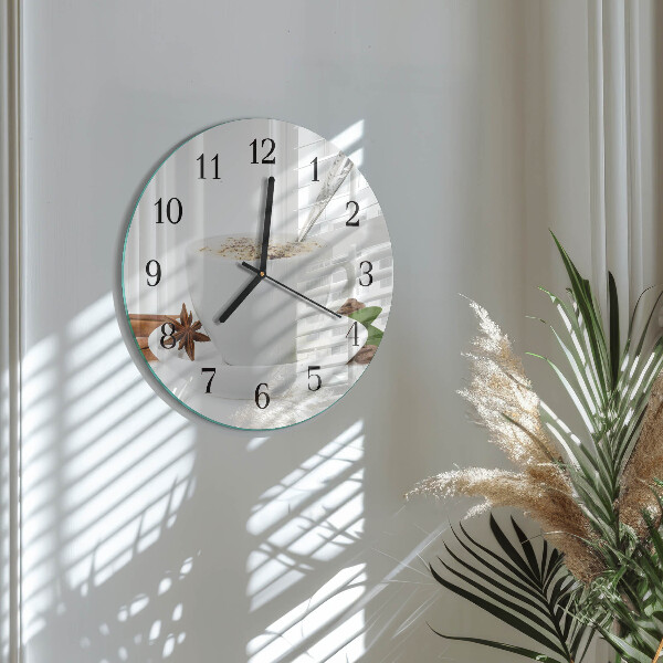 Reloj de pared redondo Una taza de anís