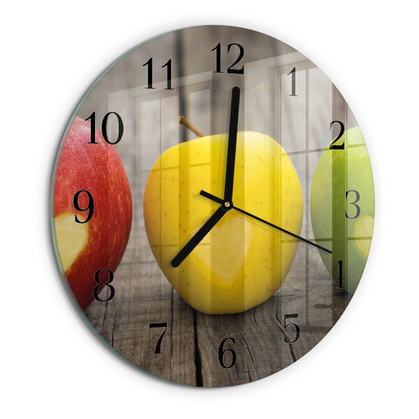 Reloj de pared redondo Manzanas