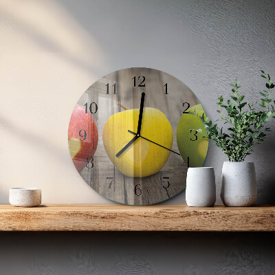 Reloj de pared redondo Manzanas