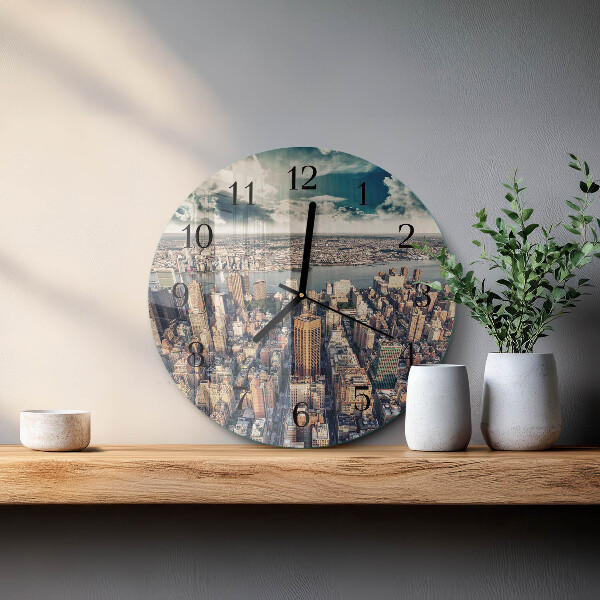 Reloj de pared redondo Nueva York
