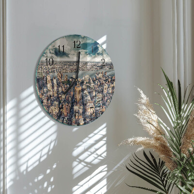 Reloj de pared redondo Nueva York