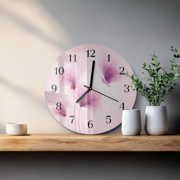 Reloj de pared redondo Flores