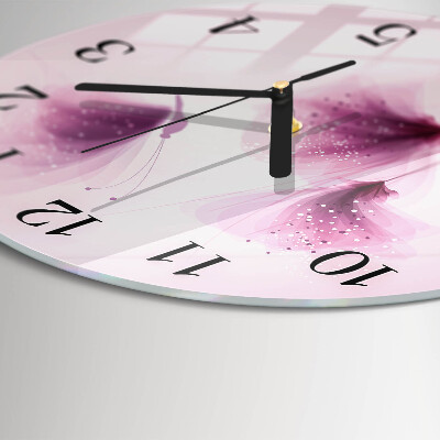 Reloj de pared redondo Flores