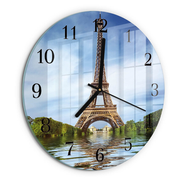 Reloj de pared redondo Torre Eiffel