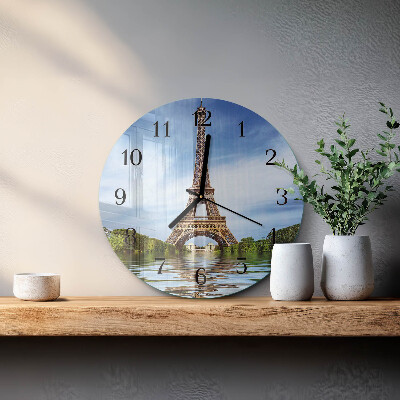 Reloj de pared redondo Torre Eiffel