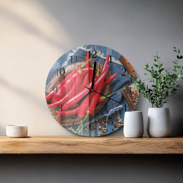 Reloj de pared redondo Ají picante