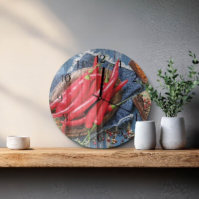 Reloj de pared redondo Ají picante