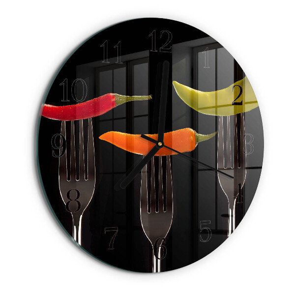 Reloj de pared redondo Tenedor