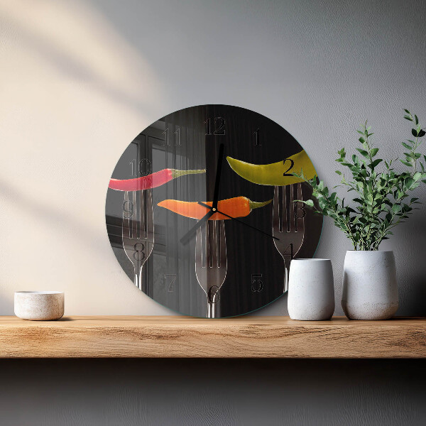 Reloj de pared redondo Tenedor