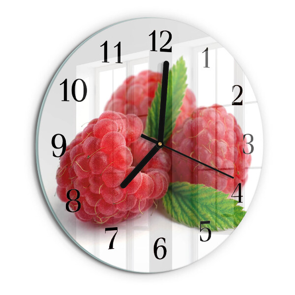 Reloj de pared redondo Frambuesas