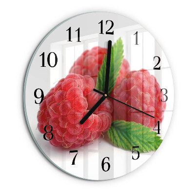 Reloj de pared redondo Frambuesas