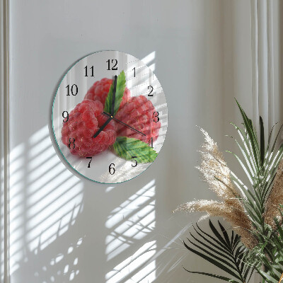 Reloj de pared redondo Frambuesas