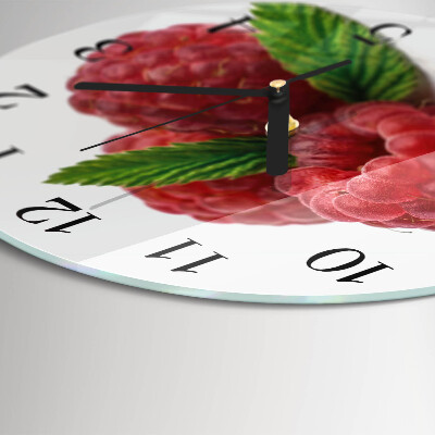 Reloj de pared redondo Frambuesas