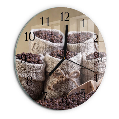 Reloj de pared redondo Granos de café