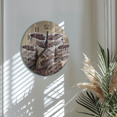 Reloj de pared redondo Granos de café
