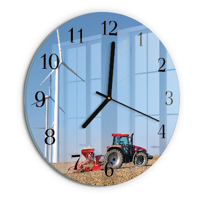 Reloj de pared redondo Campo de tractores