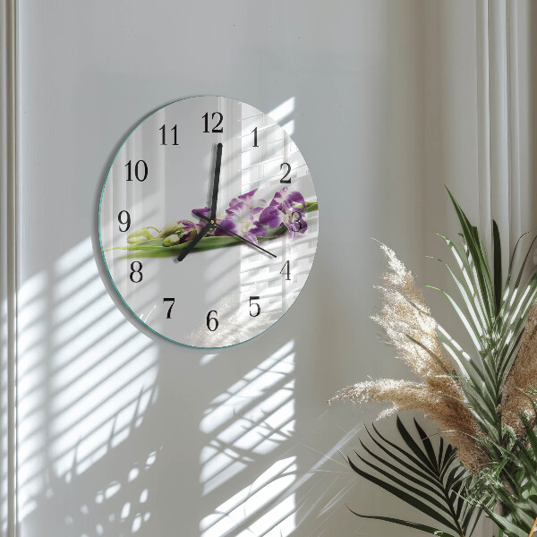 Reloj de pared redondo Flores