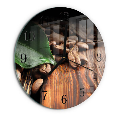 Reloj de pared redondo Granos de café