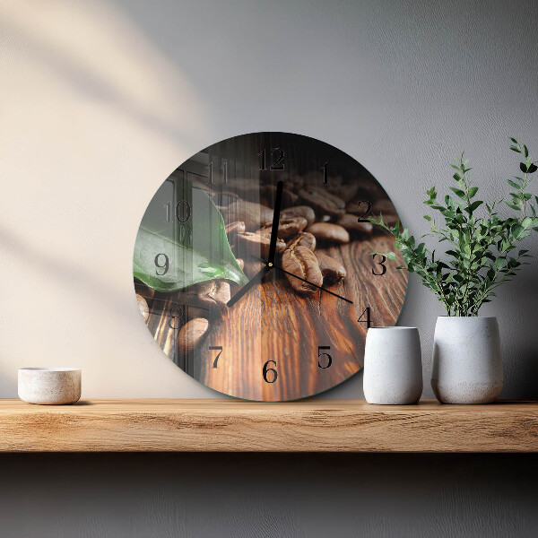 Reloj de pared redondo Granos de café