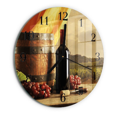 Reloj de pared redondo Barril de vino