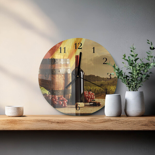 Reloj de pared redondo Barril de vino
