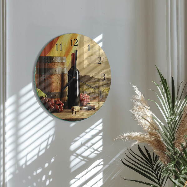 Reloj de pared redondo Barril de vino