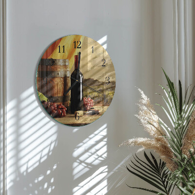 Reloj de pared redondo Barril de vino