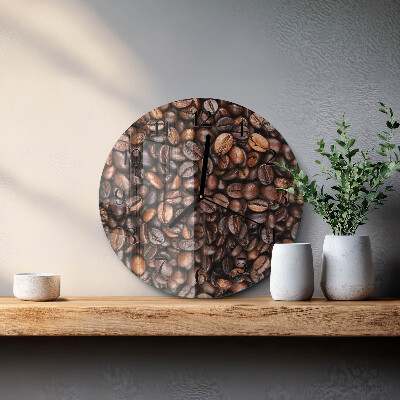 Reloj de pared redondo Granos de café