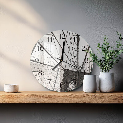 Reloj de pared redondo Puente de Brooklyn