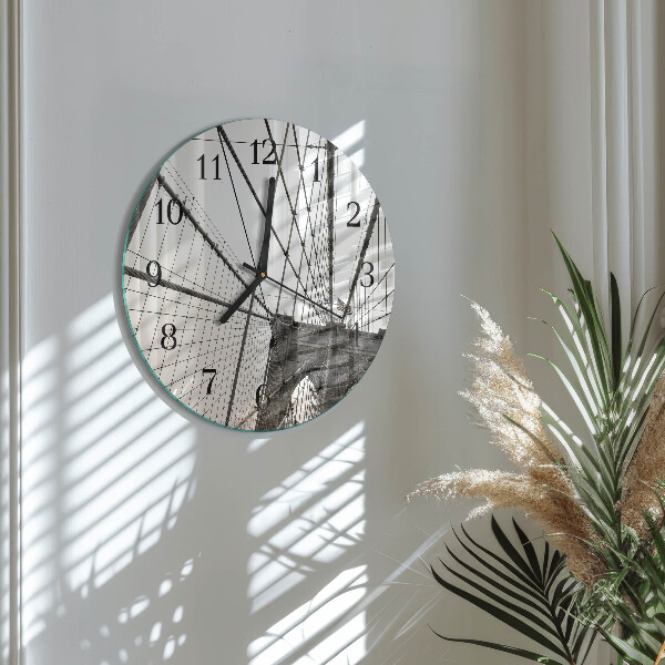 Reloj de pared redondo Puente de Brooklyn