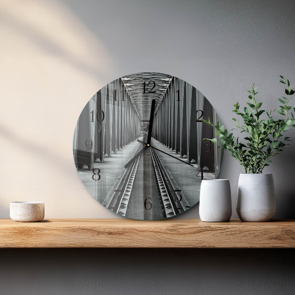 Reloj de pared redondo Vías férreas