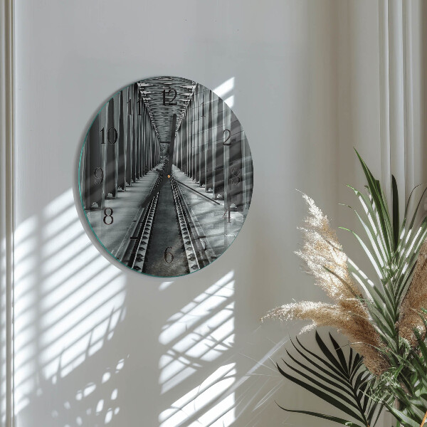 Reloj de pared redondo Vías férreas