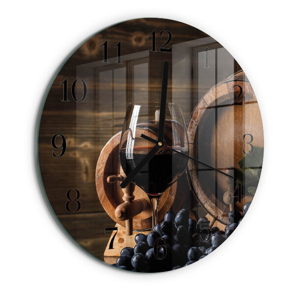Reloj de pared redondo Barril de vino