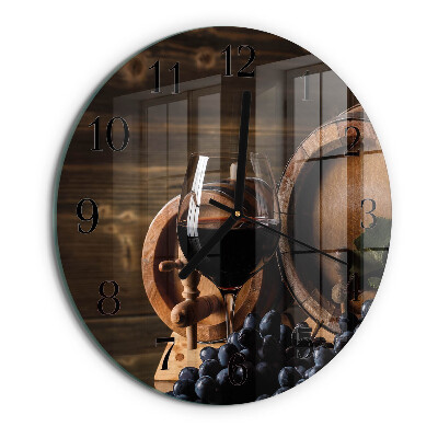 Reloj de pared redondo Barril de vino