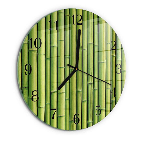 Reloj de pared redondo Bambú