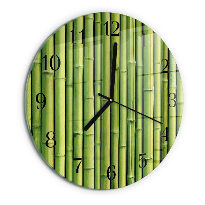 Reloj de pared redondo Bambú