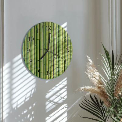 Reloj de pared redondo Bambú