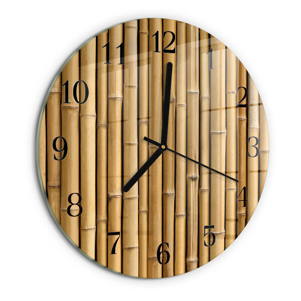 Reloj de pared redondo Bambú