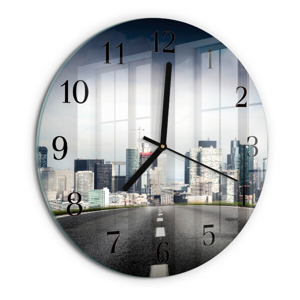 Reloj de pared redondo Ciudad de la carretera
