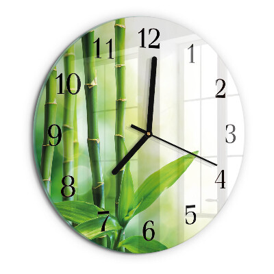 Reloj de pared redondo Bambú